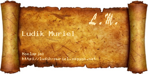 Ludik Muriel névjegykártya